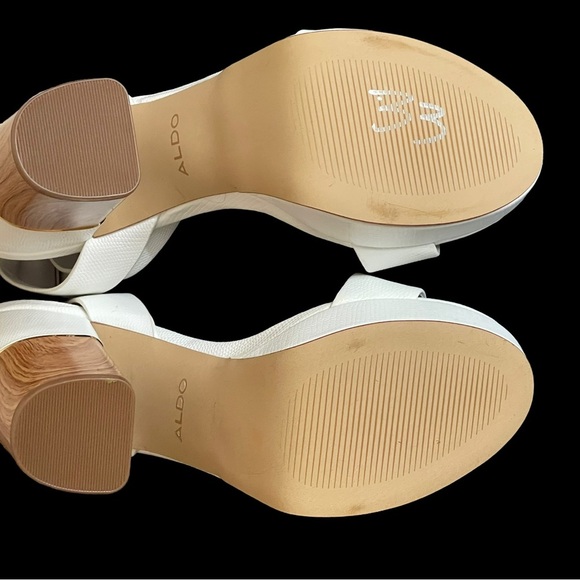 Aldo Pallidus White block heels size 9M - Picture 7 of 12